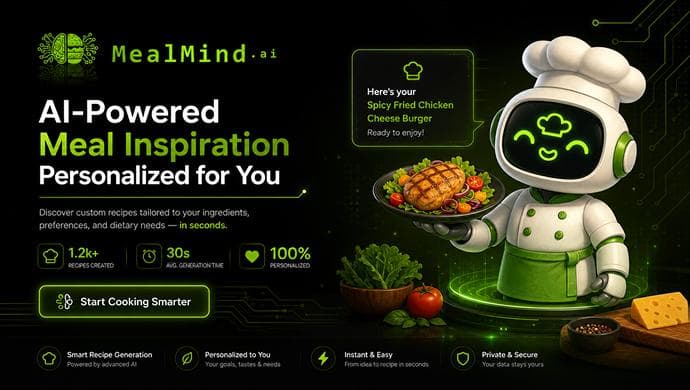 AI Powered Meal Inspiration — AI • Web App project by Clyrix Digital