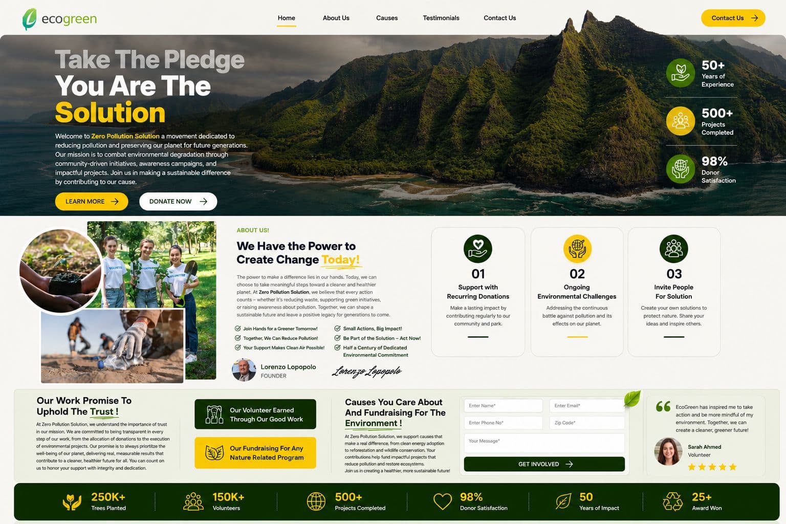 EcoGreen — Environment • NGO project by Clyrix Digital